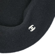 Chanel Black Hat Beret Small Good