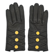 Hermes Black Leather Gloves #6