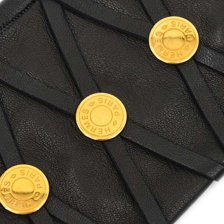Hermes Black Leather Gloves #6