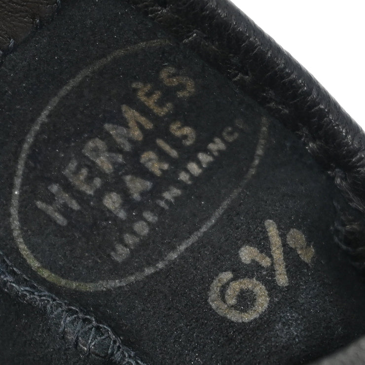 Hermes Black Leather Gloves #6