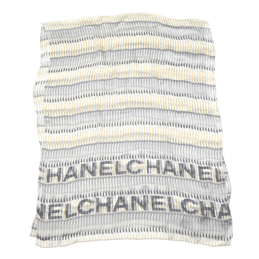 Chanel Shawl Stole White Small Good