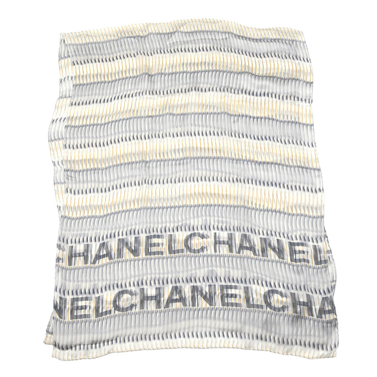 Chanel Shawl Stole White Small Good
