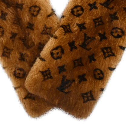 Louis Vuitton * Escharp Fur Stole Shawl Small Good