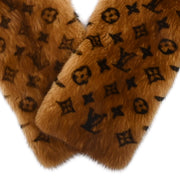 Louis Vuitton * Escharp Fur Stole Shawl Small Good