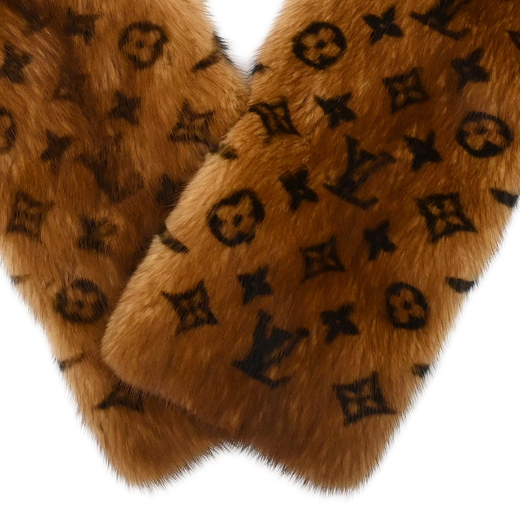 Louis Vuitton * Escharp Fur Stole Shawl Small Good