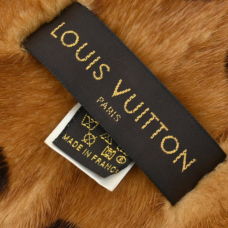 Louis Vuitton * Escharp Fur Stole Shawl Small Good