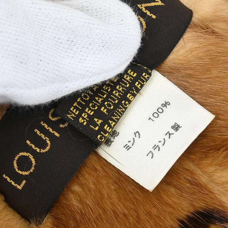 Louis Vuitton * Escharp Fur Stole Shawl Small Good