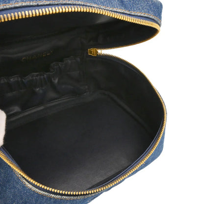 Chanel 1996-1997 Blue Denim Vanity Handbag