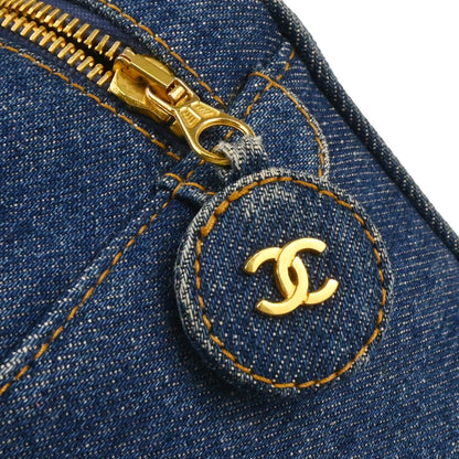 Chanel 1996-1997 Blue Denim Vanity Handbag