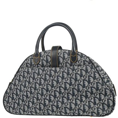 Christian Dior 2002 Navy Double Saddle Trotter Handbag