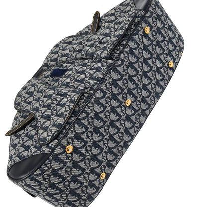 Christian Dior 2002 Navy Double Saddle Trotter Handbag