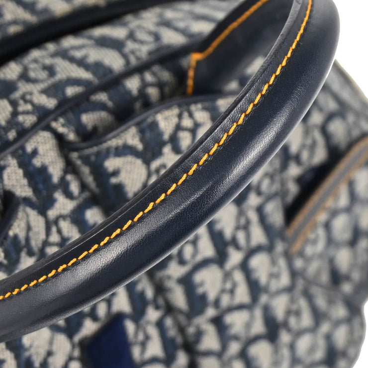 Christian Dior 2002 Navy Double Saddle Trotter Handbag