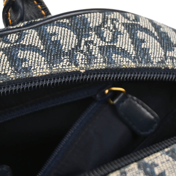 Christian Dior 2002 Navy Double Saddle Trotter Handbag