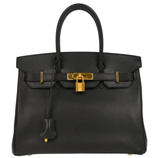 Hermes 2008 Black Liegee Birkin 30 Handbag
