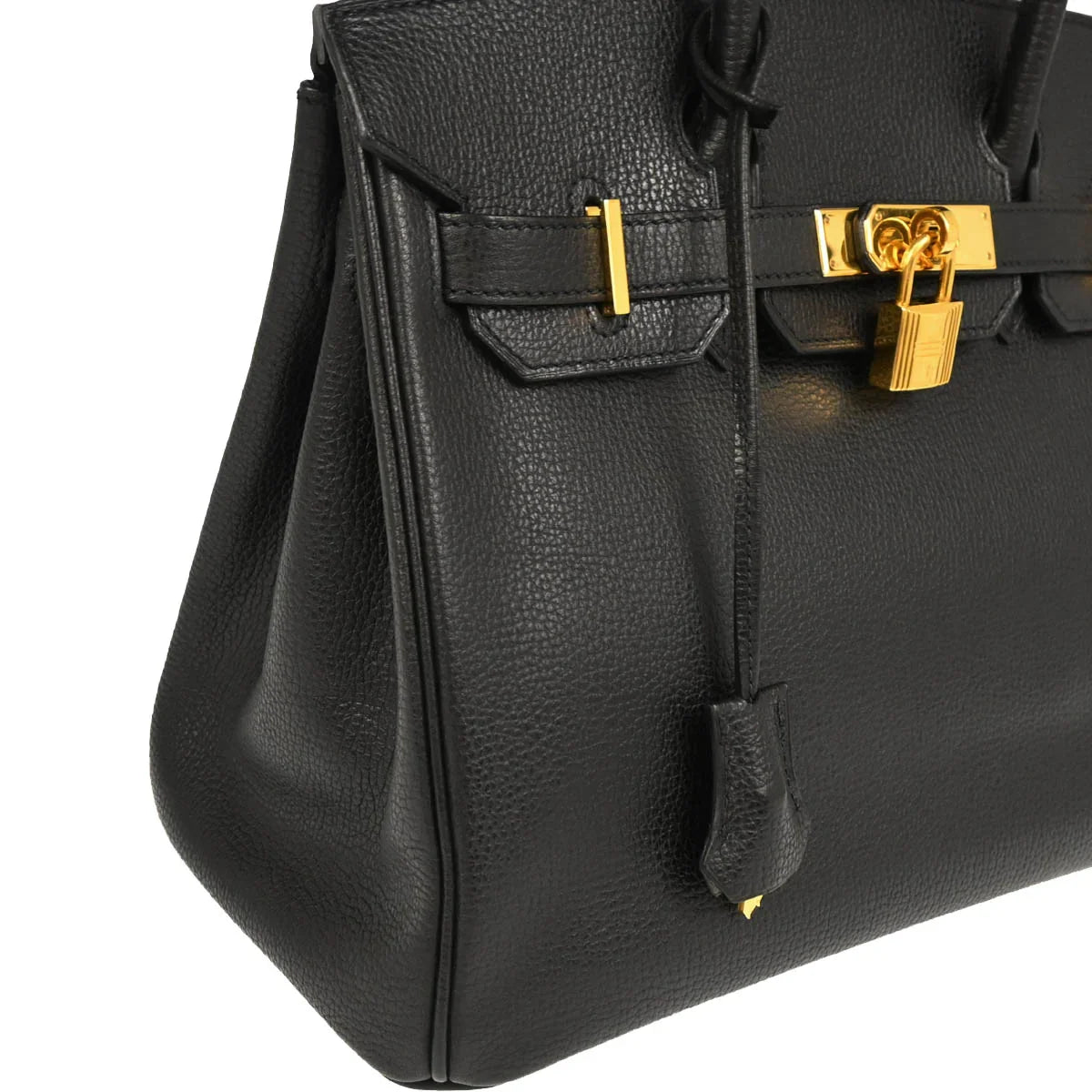 Hermes 2008 Black Liegee Birkin 30 Handbag