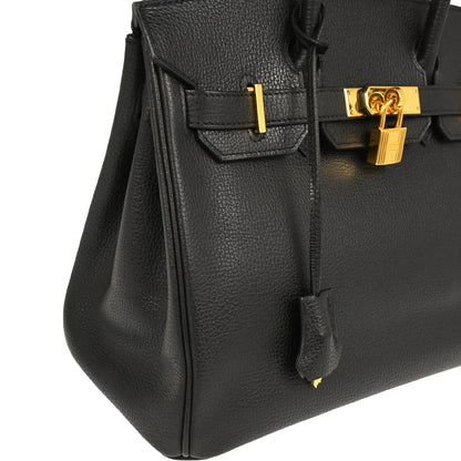 Hermes 2008 Black Liegee Birkin 30 Handbag