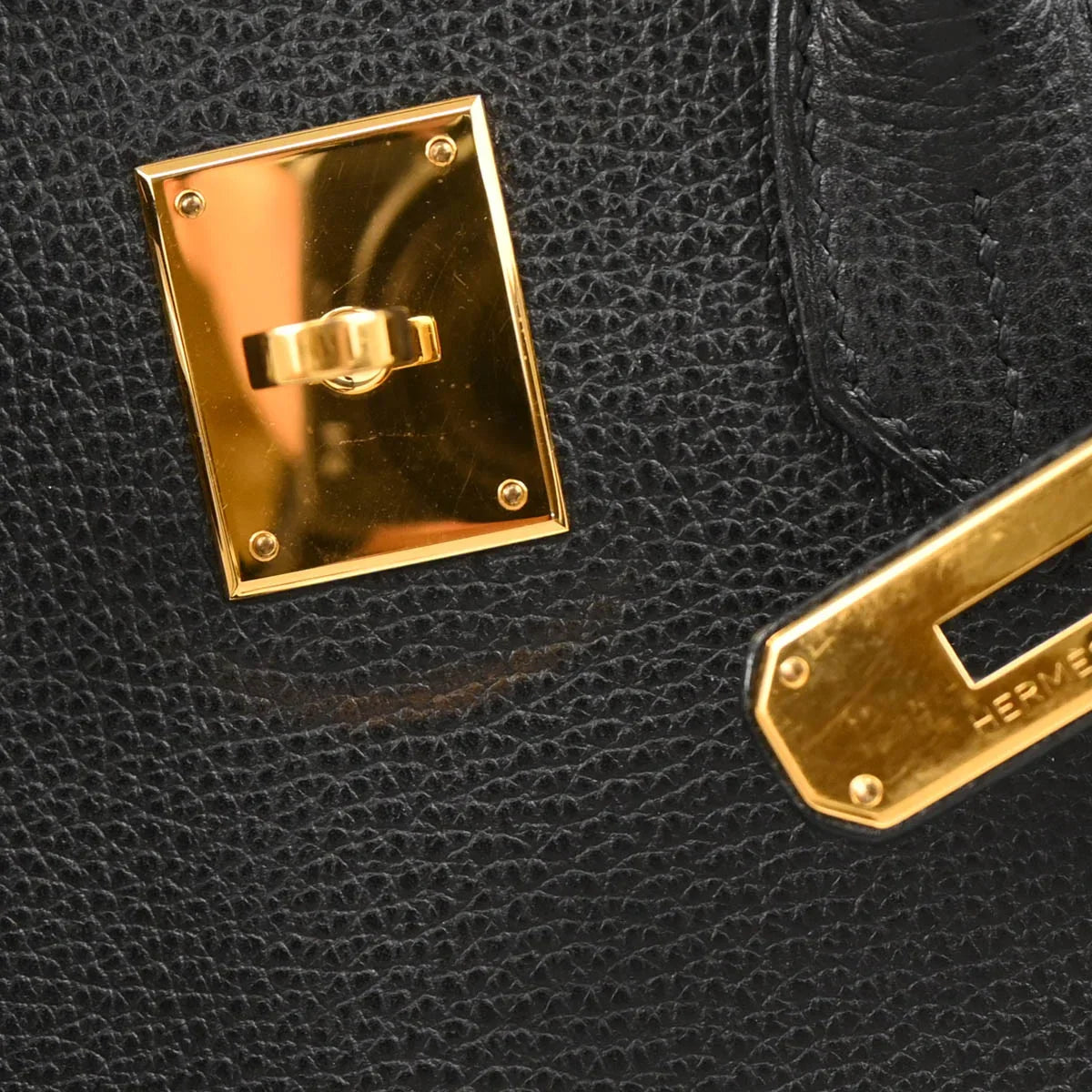 Hermes 2008 Black Liegee Birkin 30 Handbag