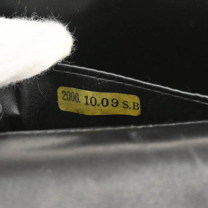 Chanel 2000-2001 Black Lambskin East West Choco Bar Shoulder Bag