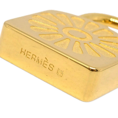Hermes 1994 Limited Sunflower Soleil Cadena Lock Bag Charm Gold Small Good