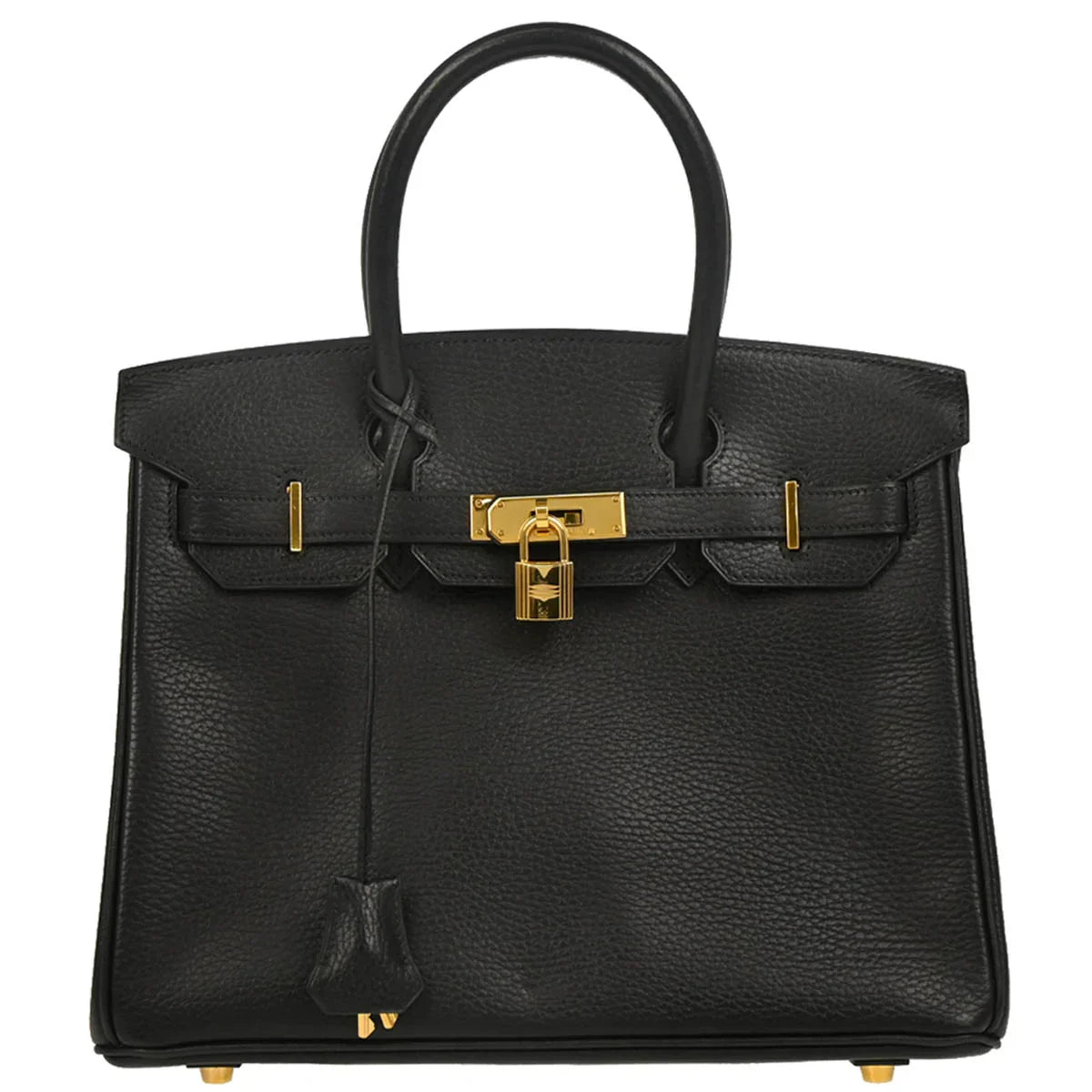 Hermes 2003 Black Ardennes Birkin 30 Handbag