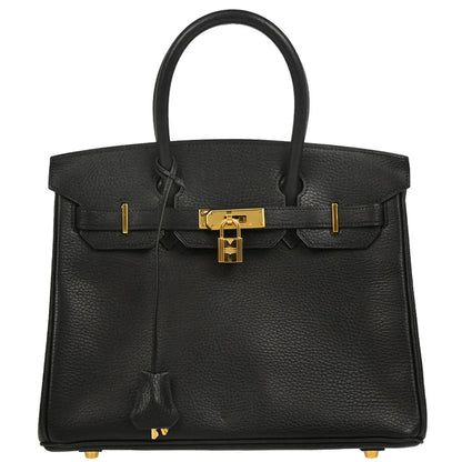 Hermes 2003 Black Ardennes Birkin 30 Handbag