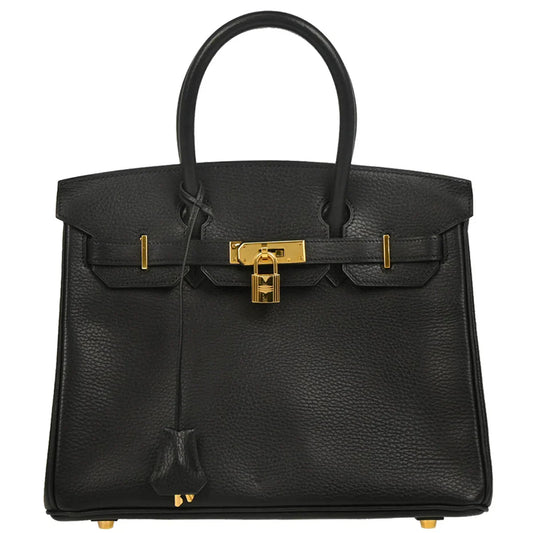 Hermes 2003 Black Ardennes Birkin 30 Handbag