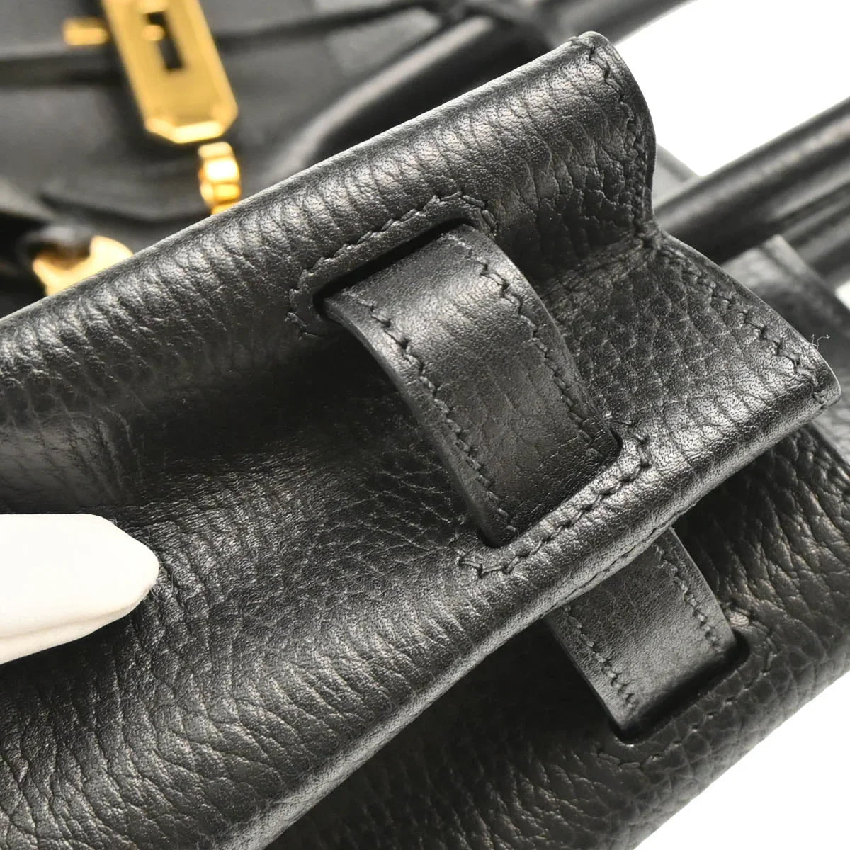 Hermes 2003 Black Ardennes Birkin 30 Handbag