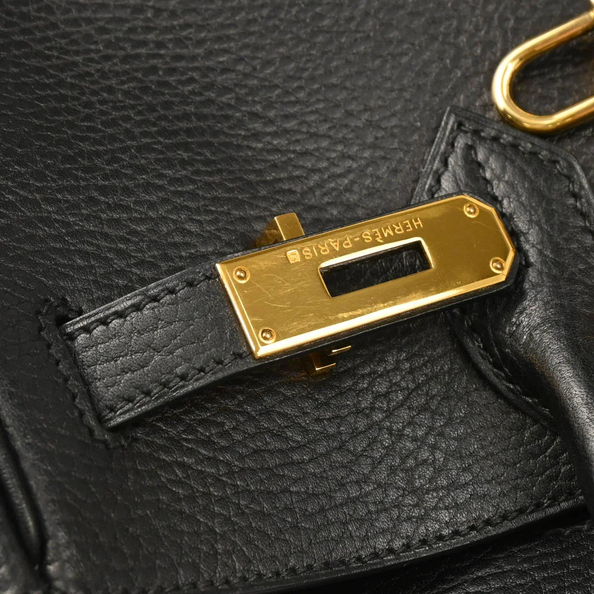 Hermes 2003 Black Ardennes Birkin 30 Handbag