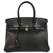 Hermes 2006 Black Swift Birkin 30 Handbag