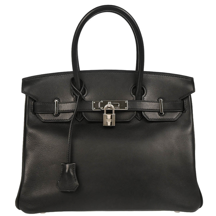 Hermes 2006 Black Swift Birkin 30 Handbag