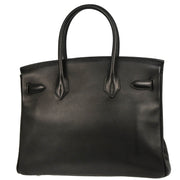 Hermes 2006 Black Swift Birkin 30 Handbag