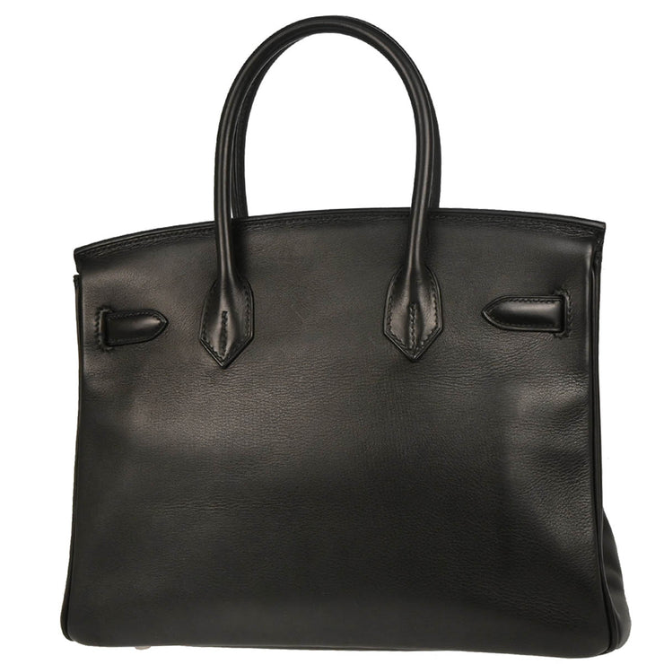 Hermes 2006 Black Swift Birkin 30 Handbag