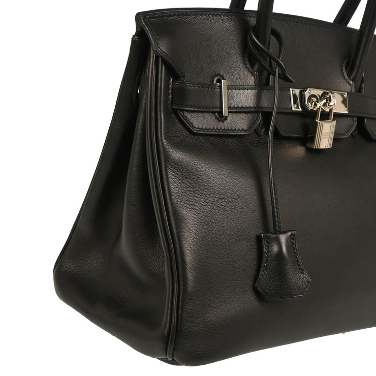 Hermes 2006 Black Swift Birkin 30 Handbag