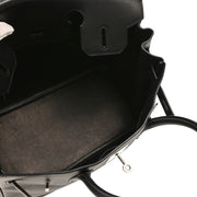 Hermes 2006 Black Swift Birkin 30 Handbag