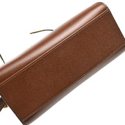 Hermes 1989 Marron Fonce Courchevel Kelly Sport PM Shoulder Bag