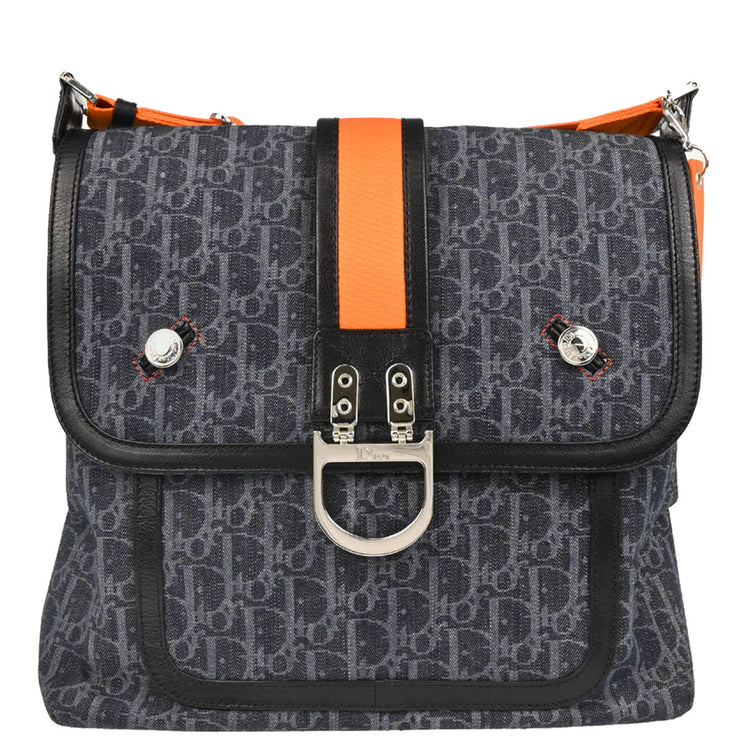 Christian Dior 2005 Indigo Denim Trotter Shoulder Bag