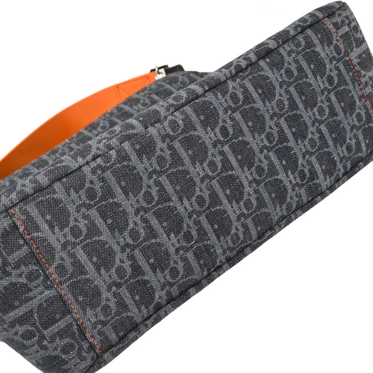 Christian Dior 2005 Indigo Denim Trotter Shoulder Bag