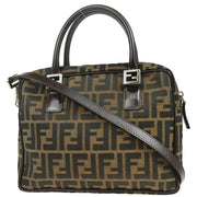 Fendi Brown Zucca 2way Shoulder Handbag