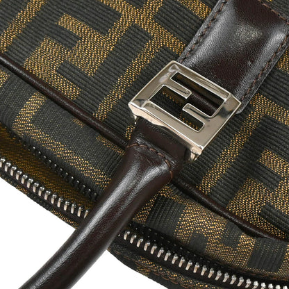 Fendi 1990s Brown Zucca 2way Shoulder Handbag