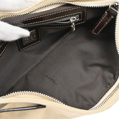 Fendi Ivory Zucca Shoulder Bag