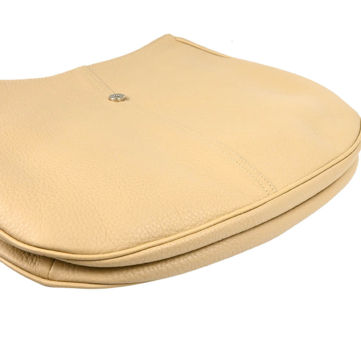 Prada Beige Leather Vitello Daino Ring Handbag
