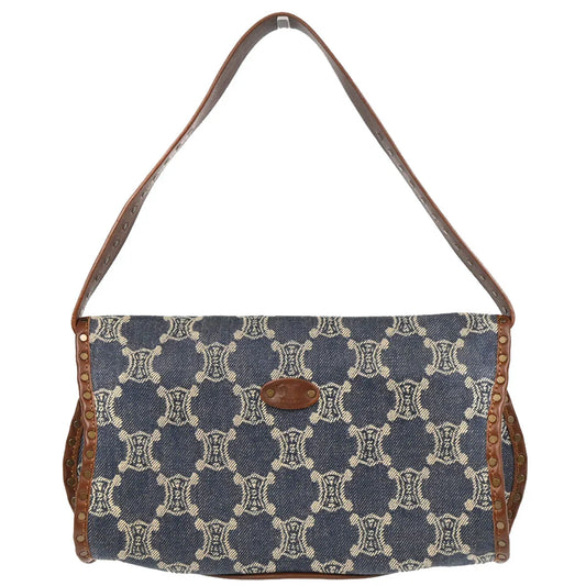 Celine Indigo Denim Macadam Handbag