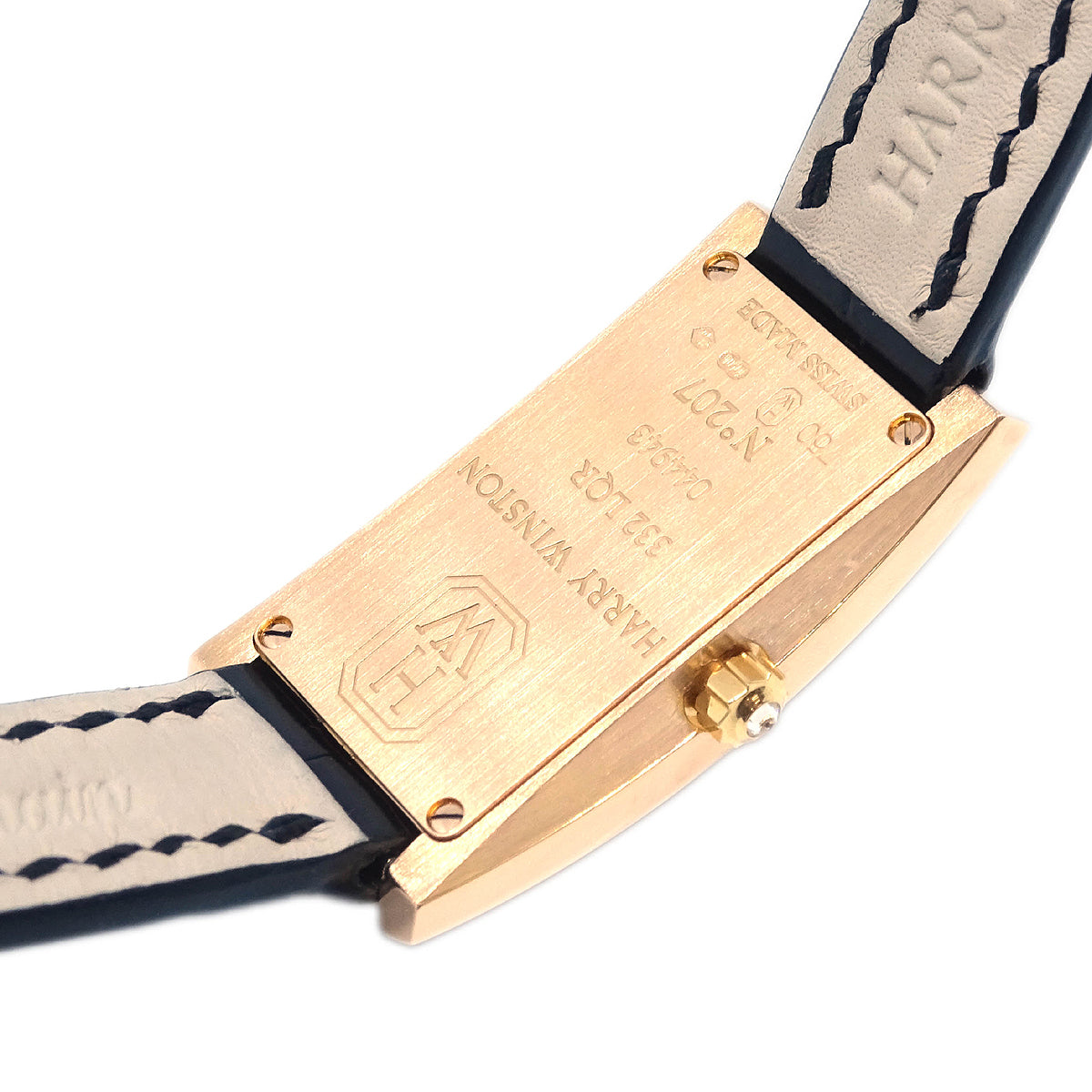 Harry Winston * 332LQR Avenue C Mini Quartz Watch 18KPG Diamond