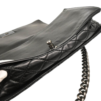 Boy Reverso Chanel 2013-2014 Black Lambskin New-Medium Shoulder Bag