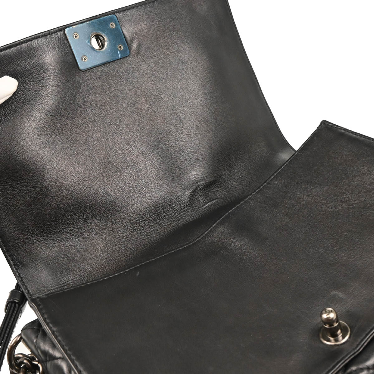 Boy Reverso Chanel 2013-2014 Black Lambskin New-Medium Shoulder Bag