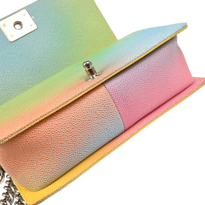 Boy Chanel 2017 Pastel Rainbow Calfskin Medium Shoulder Bag