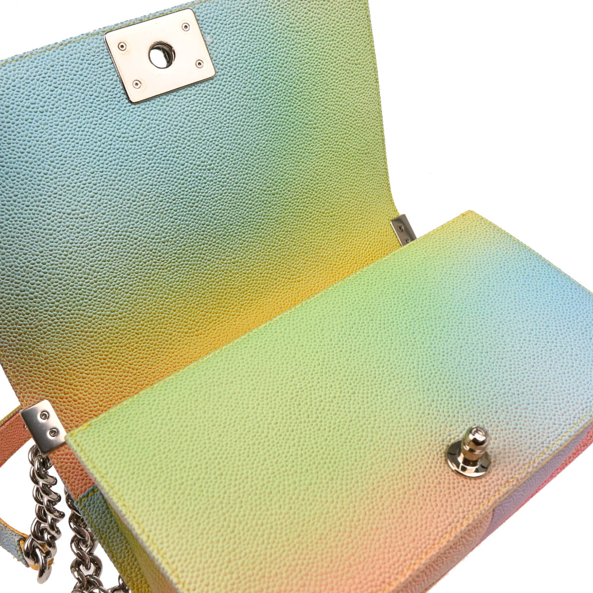 Boy Chanel 2017 Pastel Rainbow Calfskin Medium Shoulder Bag