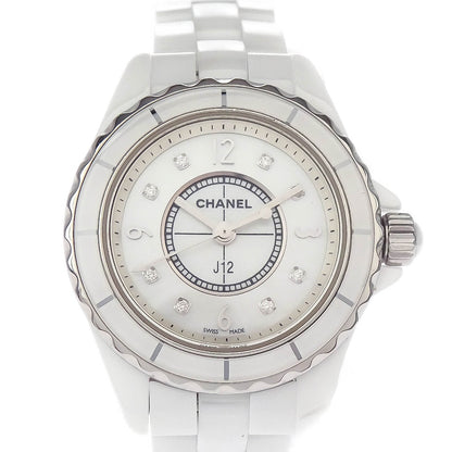 Chanel J12 29mm Quartz Watch Ceramic SS Diamond Shell