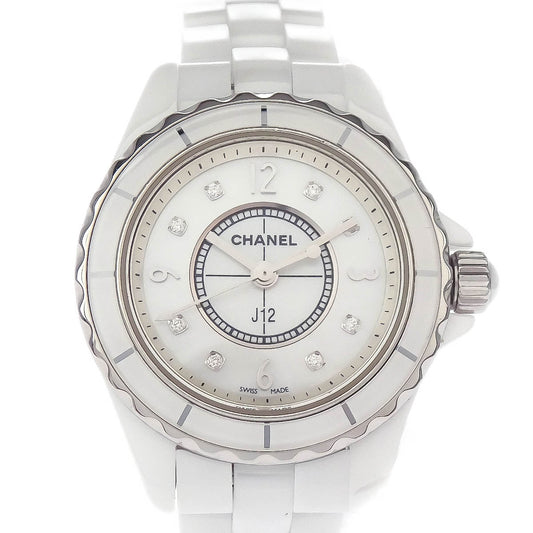 Chanel J12 29mm Quartz Watch Ceramic SS Diamond Shell