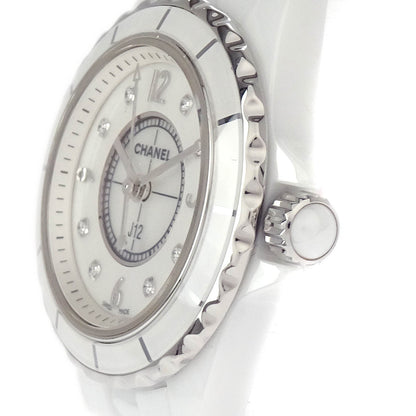 Chanel J12 29mm Quartz Watch Ceramic SS Diamond Shell